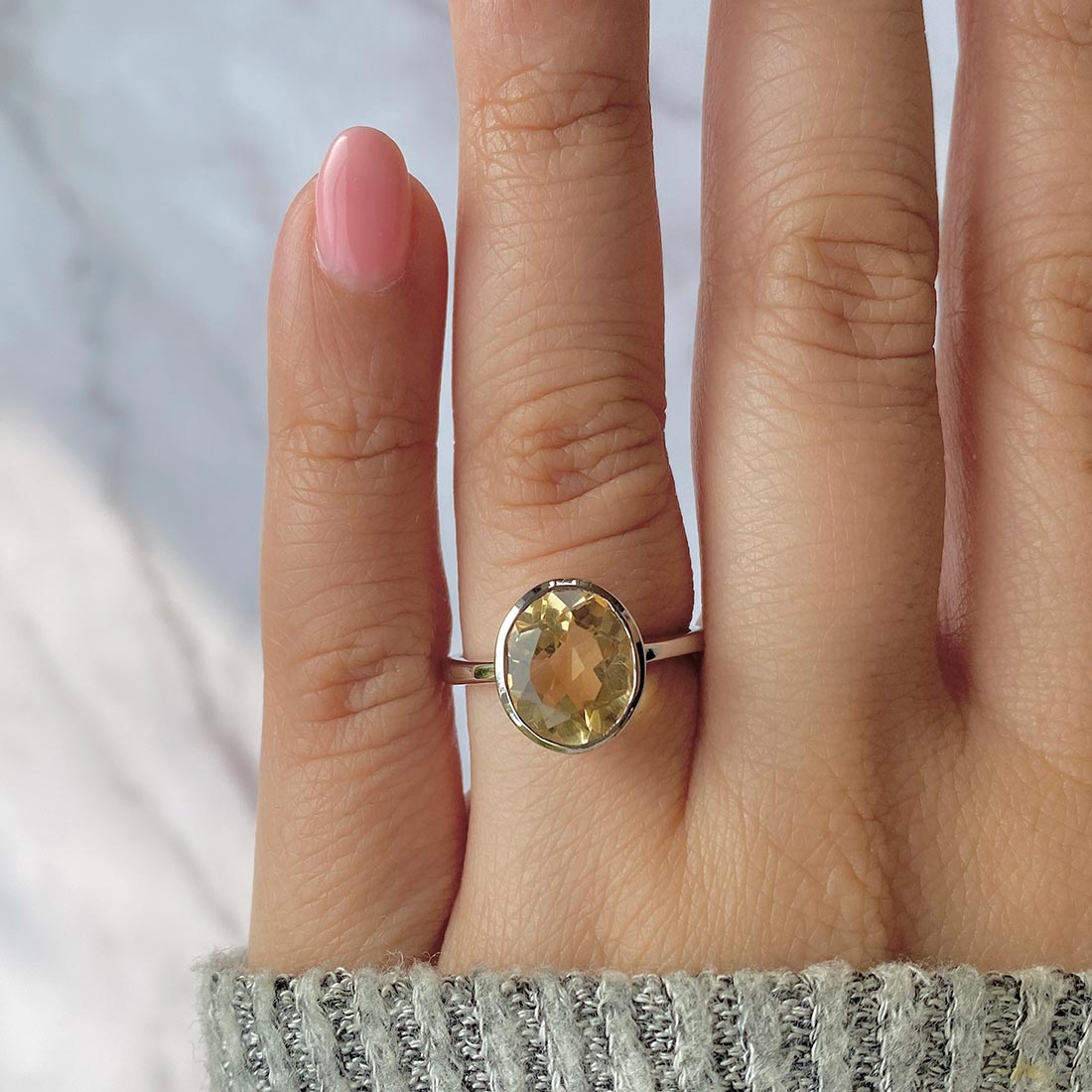 Citrine Ring-(CIT-SR-2368.)